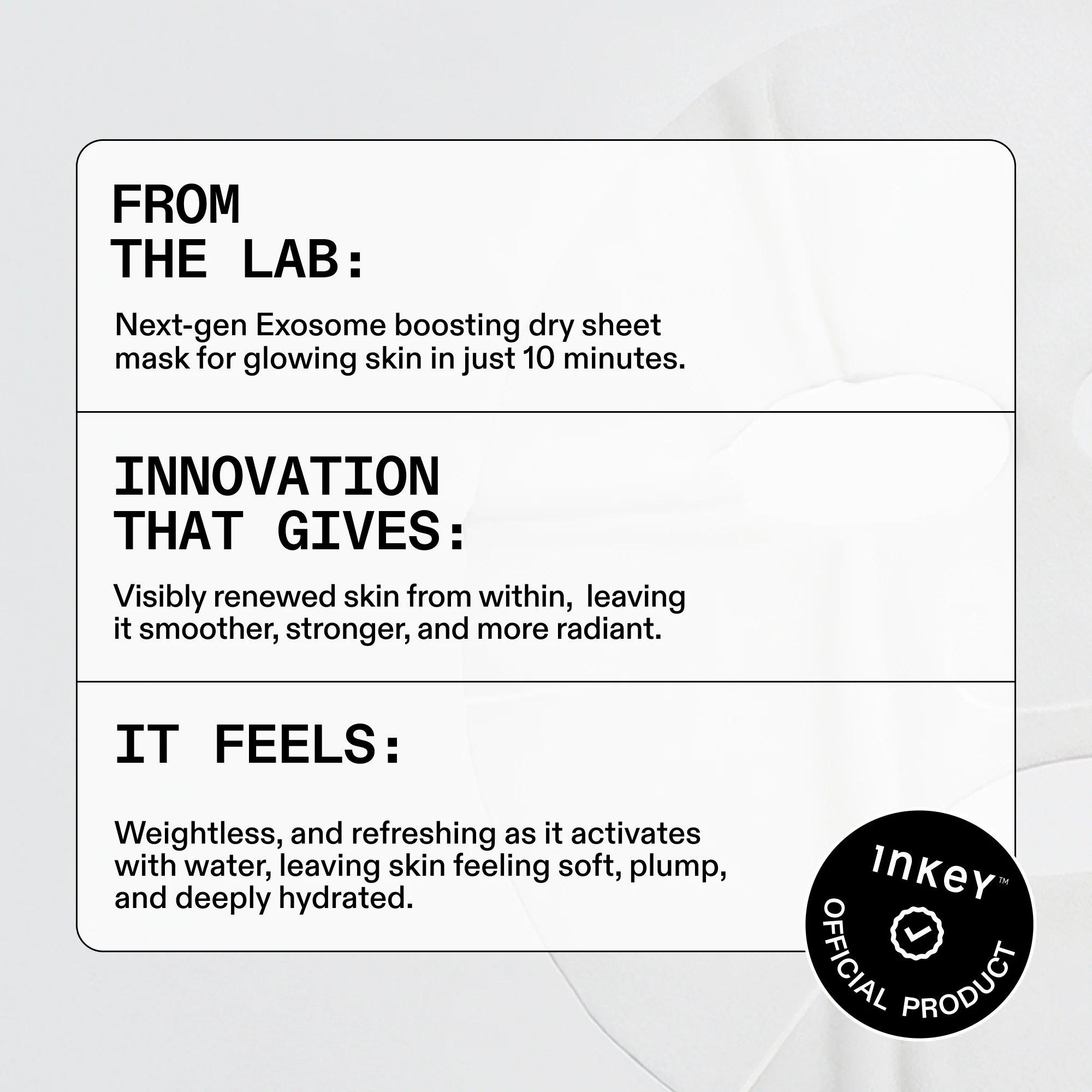Exosome Boosting Dry Sheet Masks - Pack of 3 - Image 5